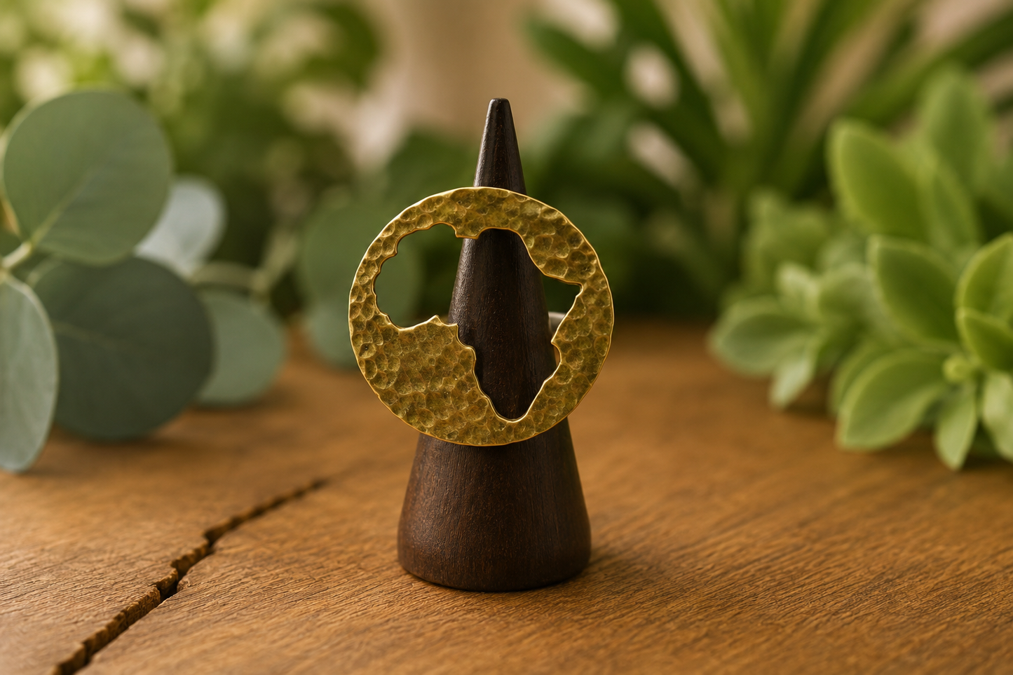 Africa Continent Brass Rings