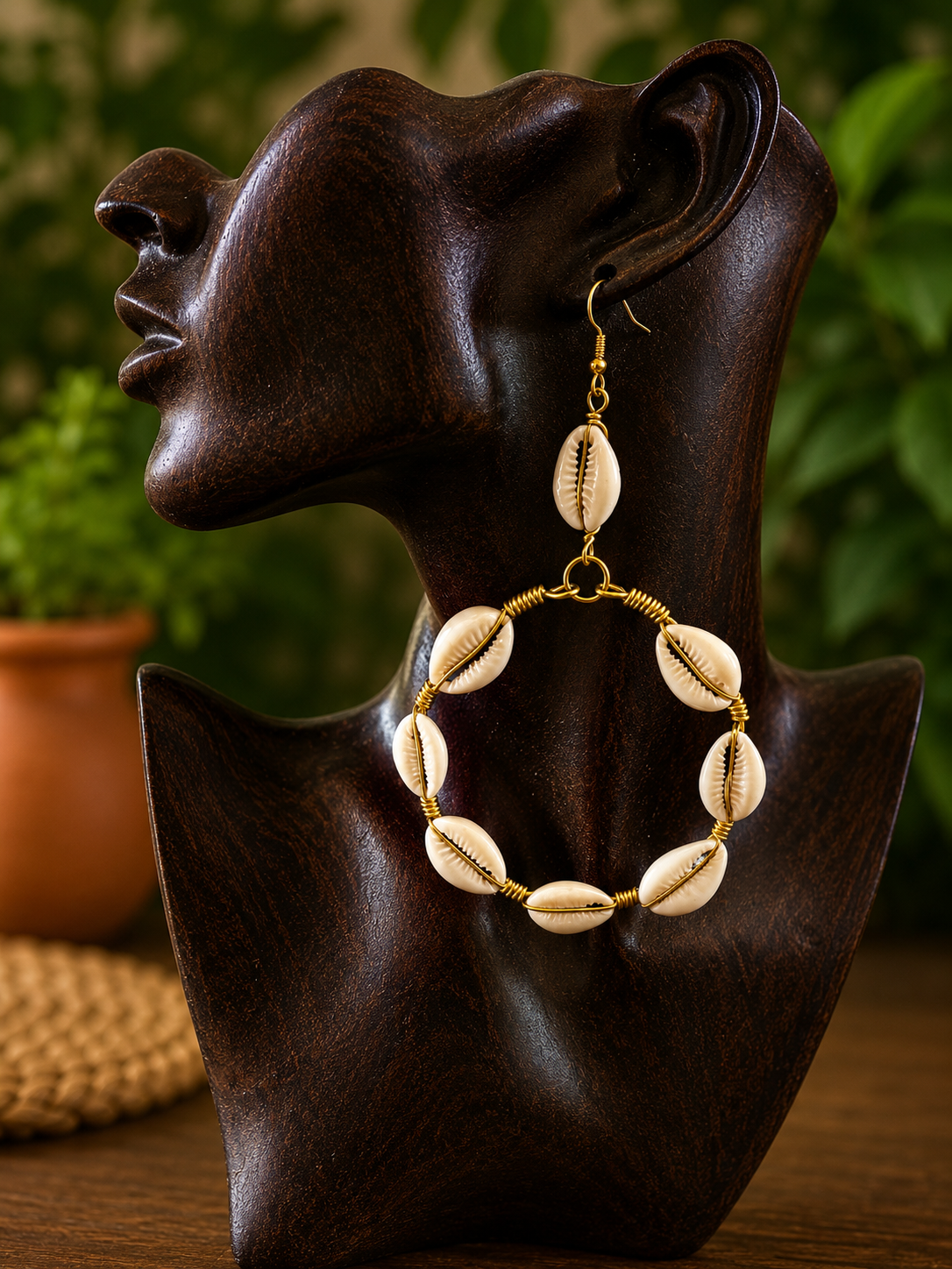 Cowrie Natural Shell Earrings