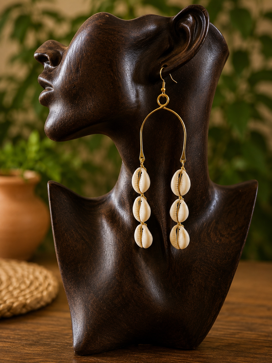 Cowrie Natural Shell Earrings