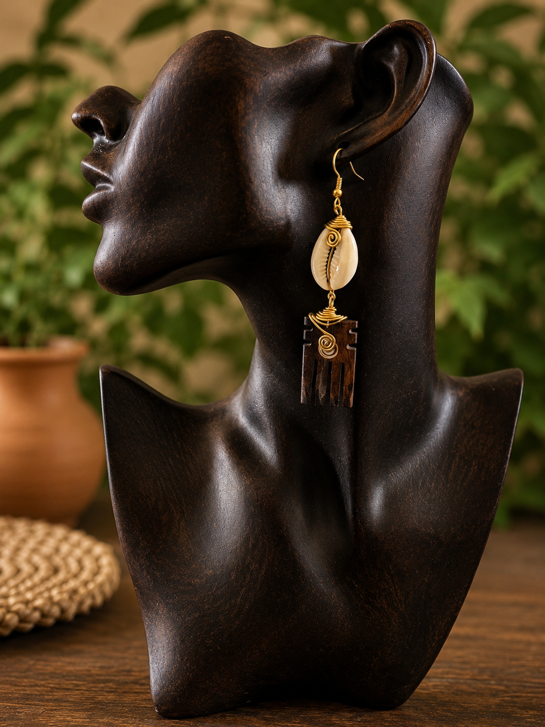 Cowrie Natural Shell Earrings