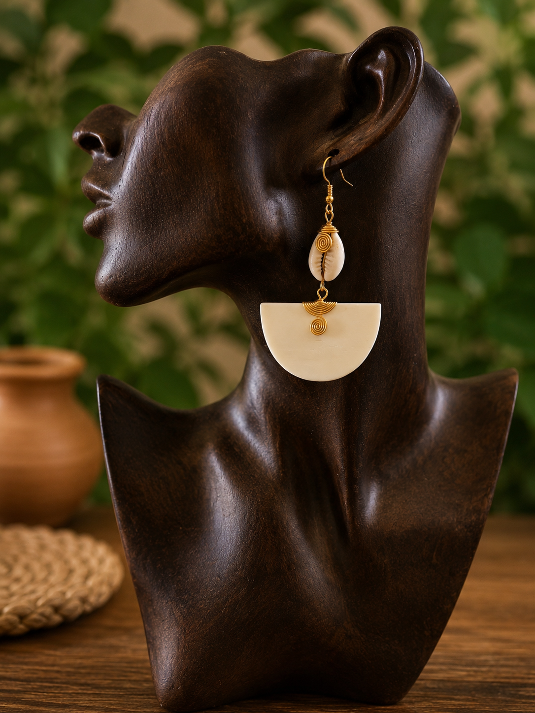 Cowrie Natural Shell Earrings