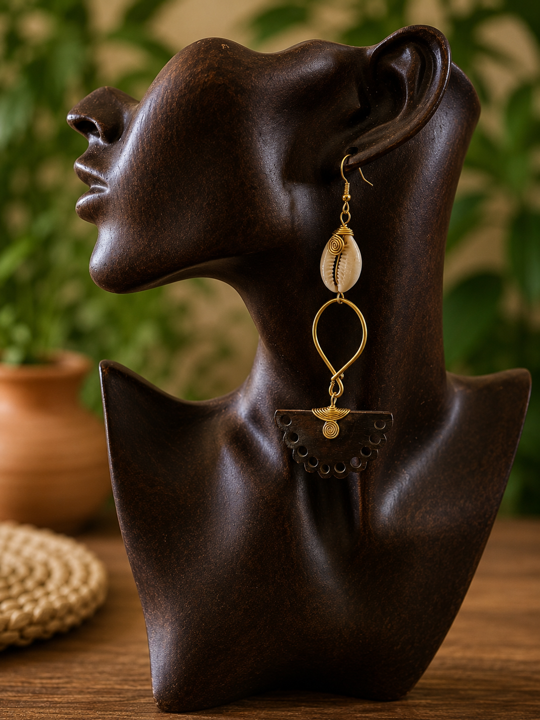 Cowrie Natural Shell Earrings