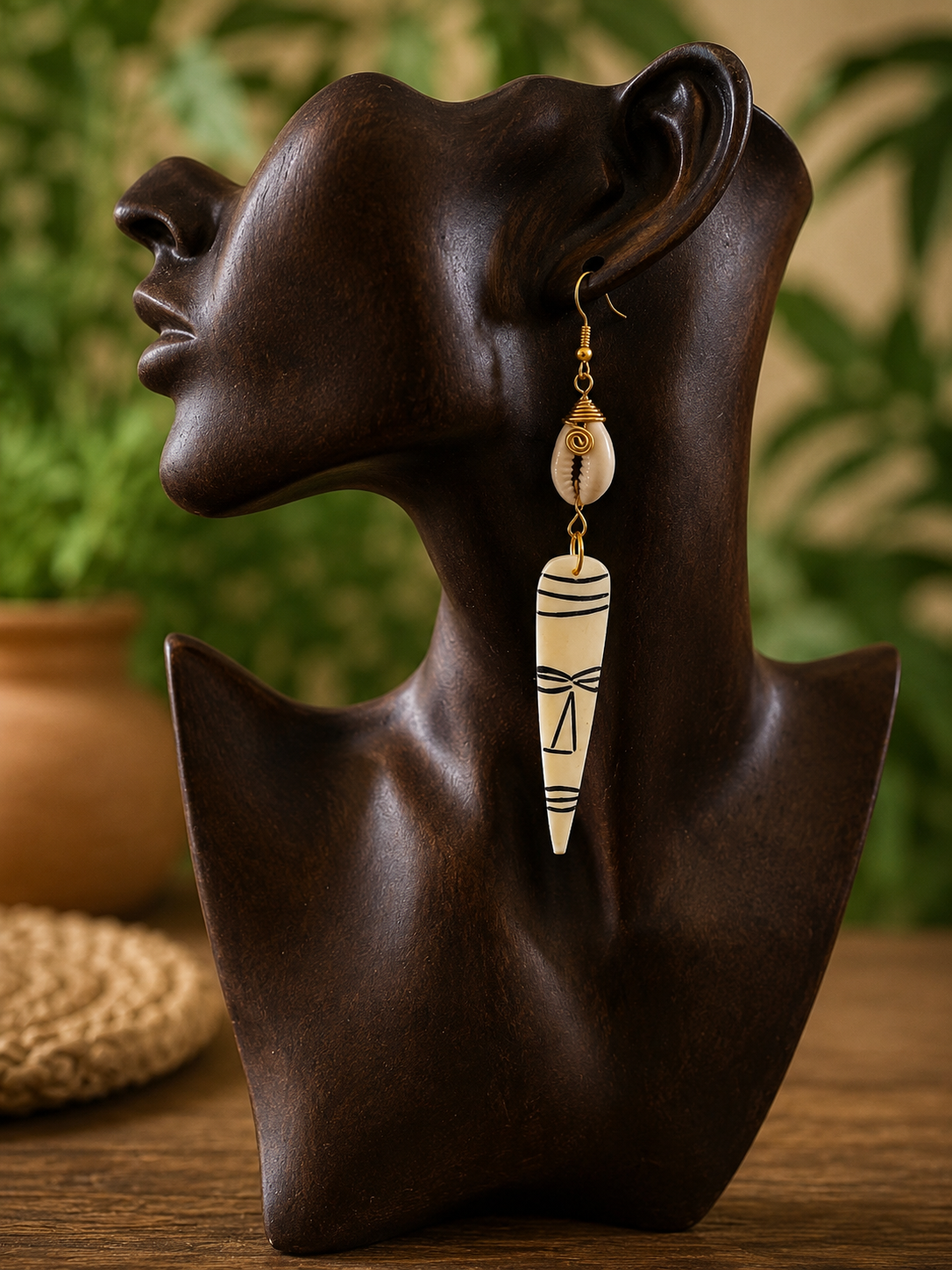 Cowrie Natural Shell Earrings