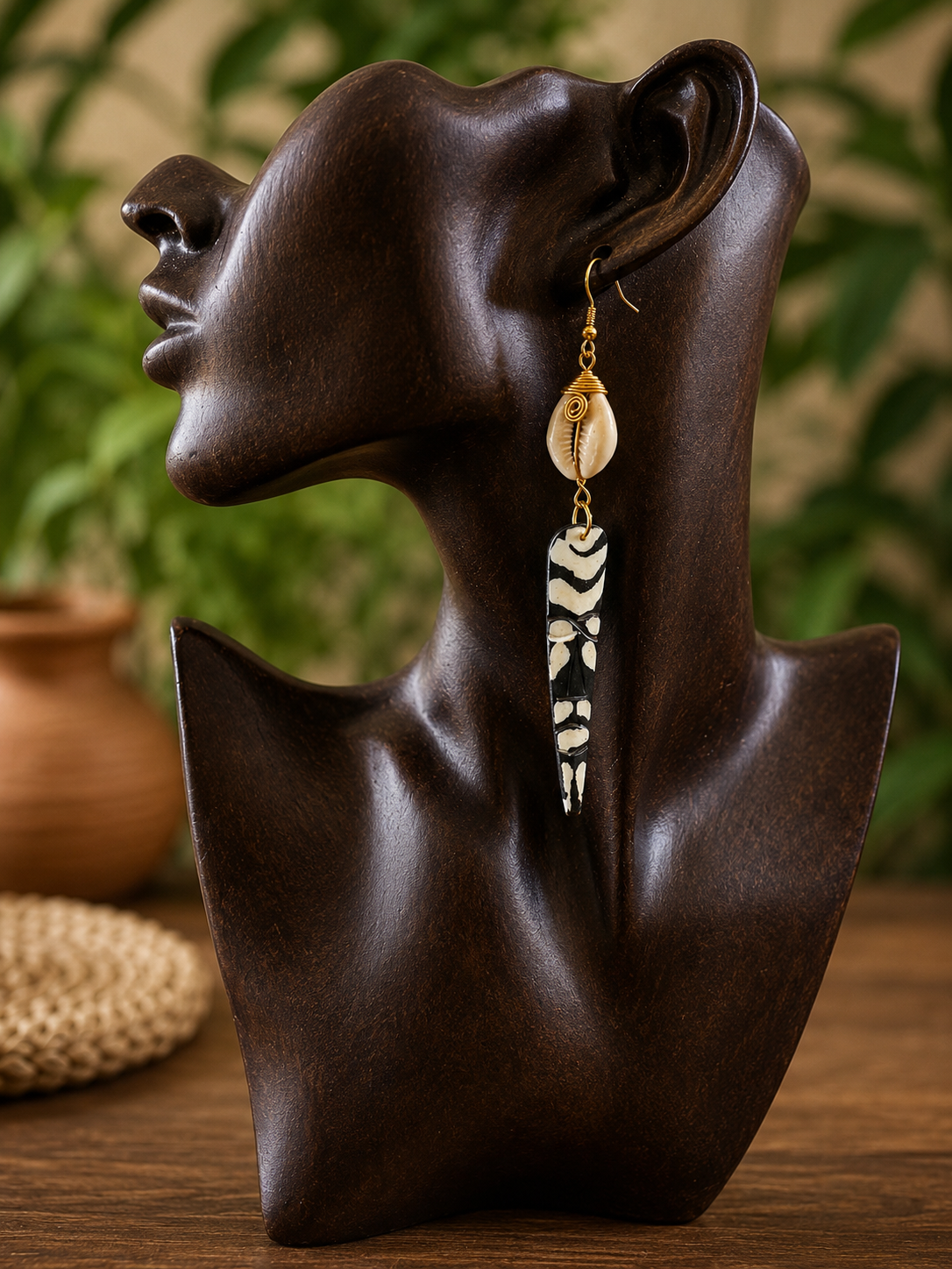 Cowrie Natural Shell Earrings