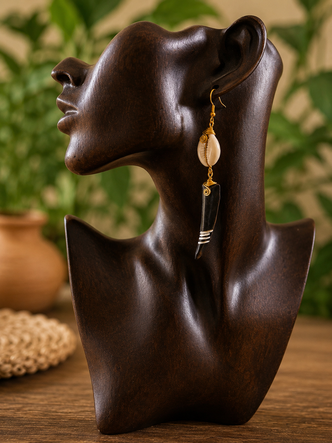 Cowrie Natural Shell Earrings