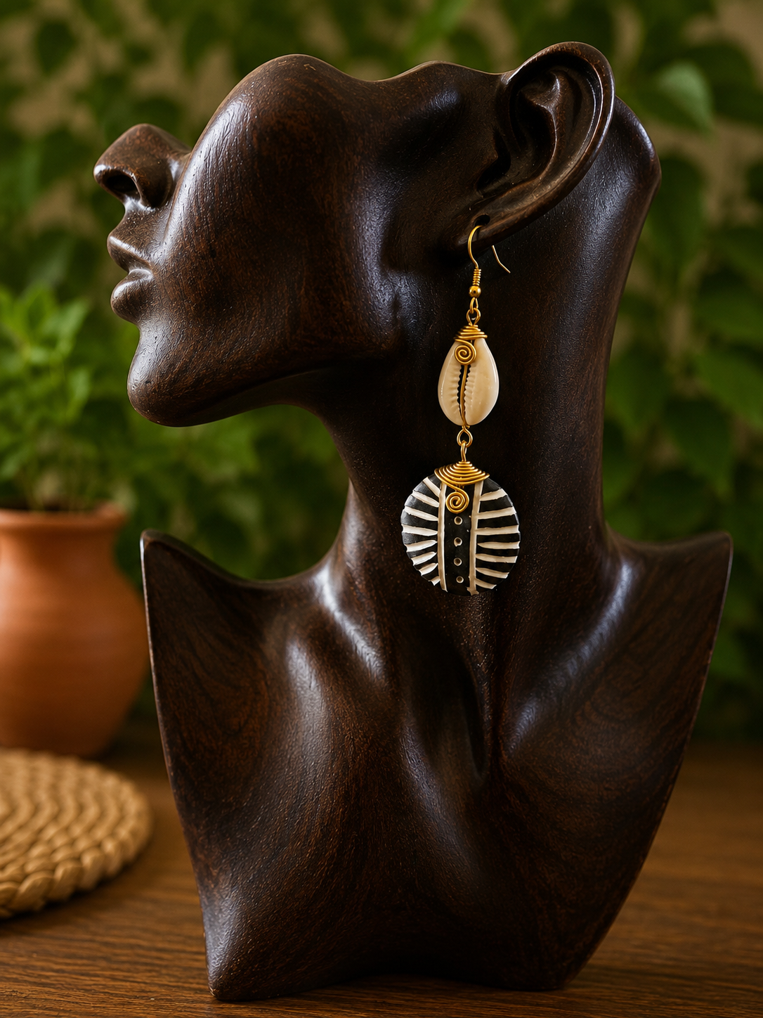 Cowrie Natural Shell Earrings
