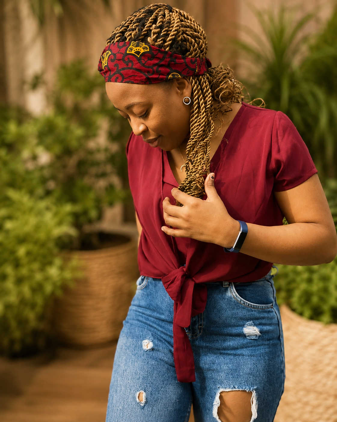 African Print Twist Headband