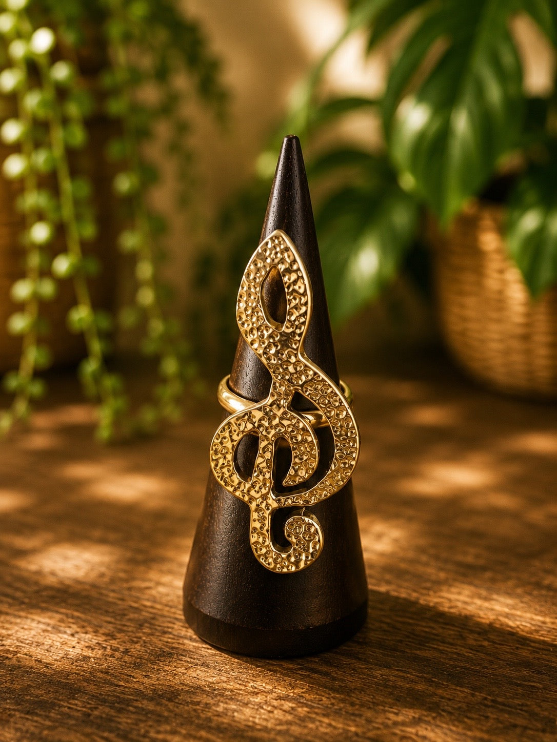 Treble Clef Brass Ring