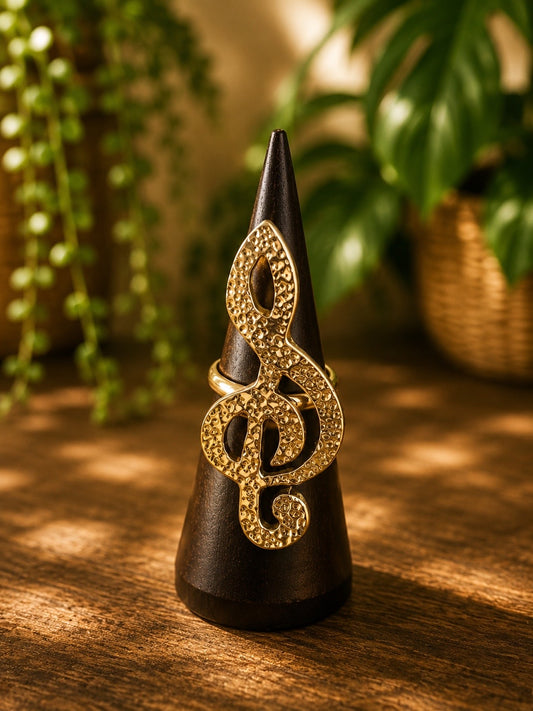Treble Clef Brass Ring