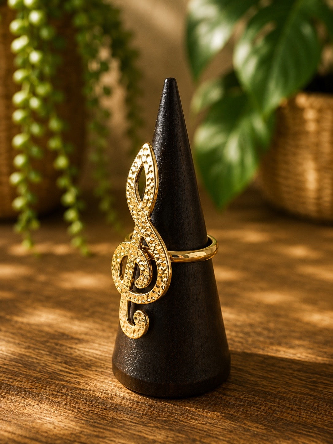 Treble Clef Brass Ring