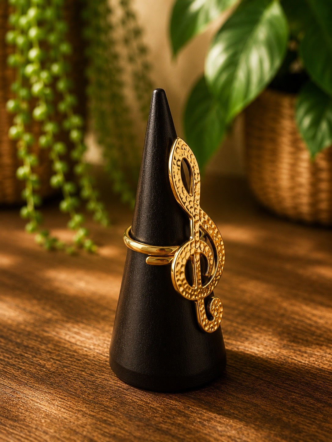 Treble Clef Brass Ring