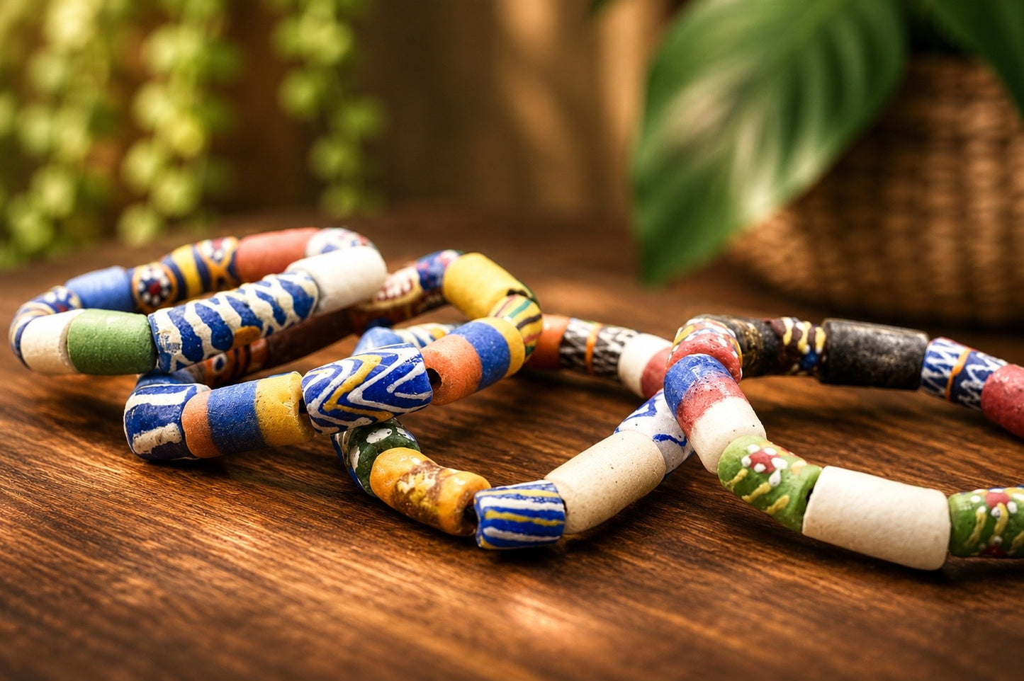 African Trade Bead Bracelet