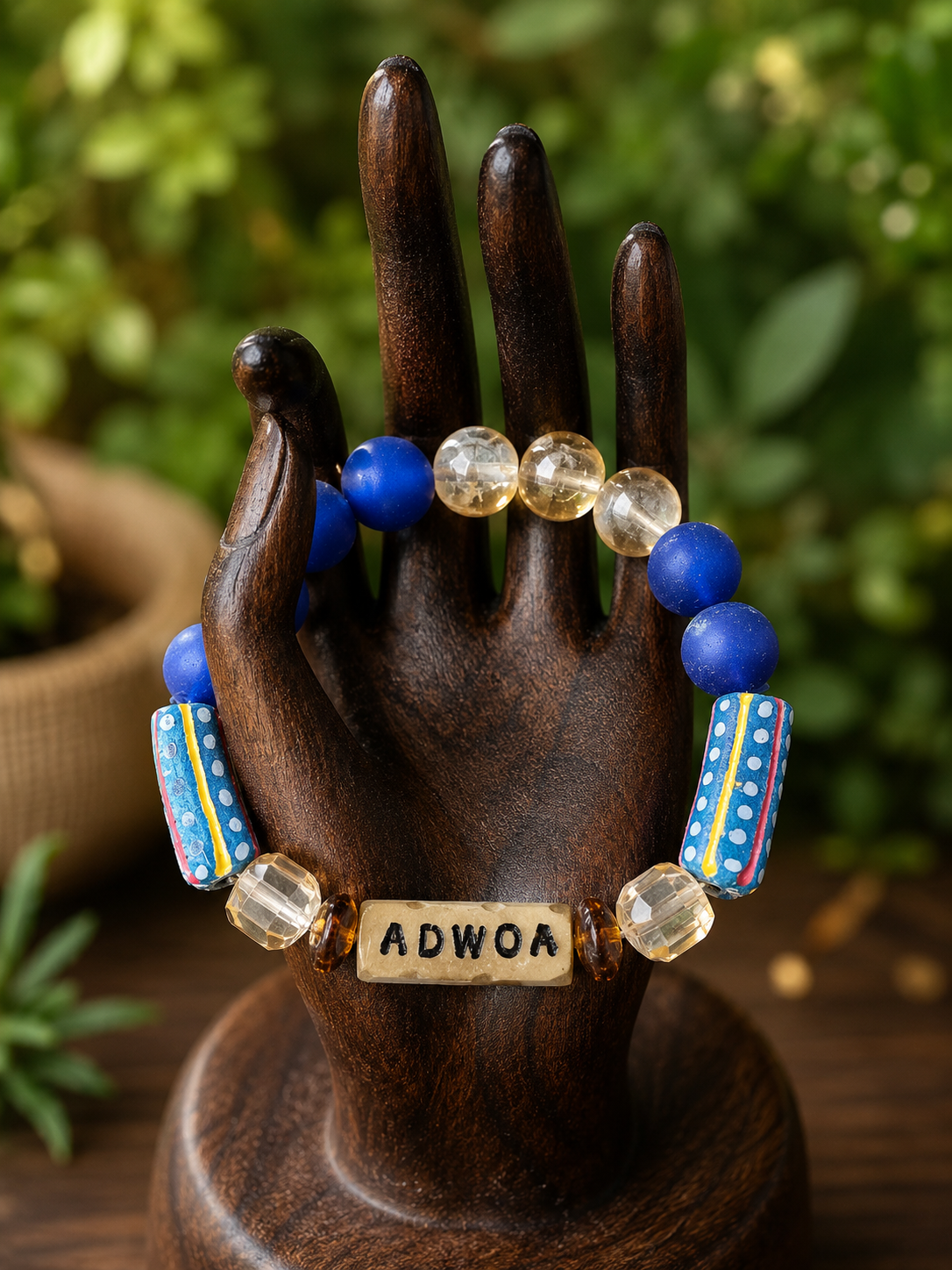 Women’s Ghanaian Day Name Beaded Bracelet
