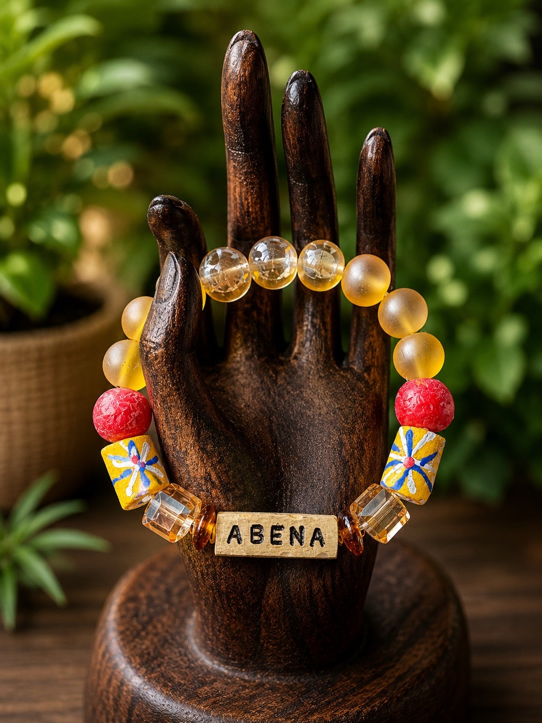 Women’s Ghanaian Day Name Beaded Bracelet