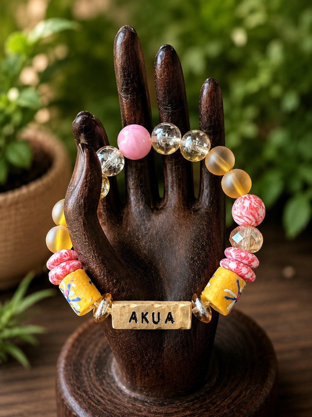 Women’s Ghanaian Day Name Beaded Bracelet
