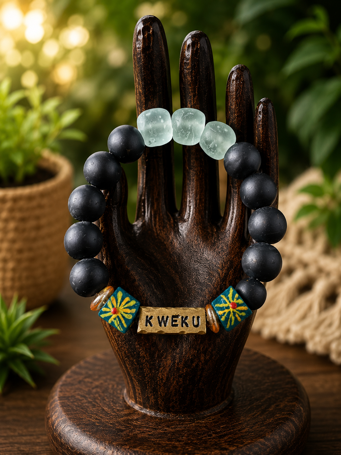 Men’s Ghanaian Day Name Beaded Bracelet