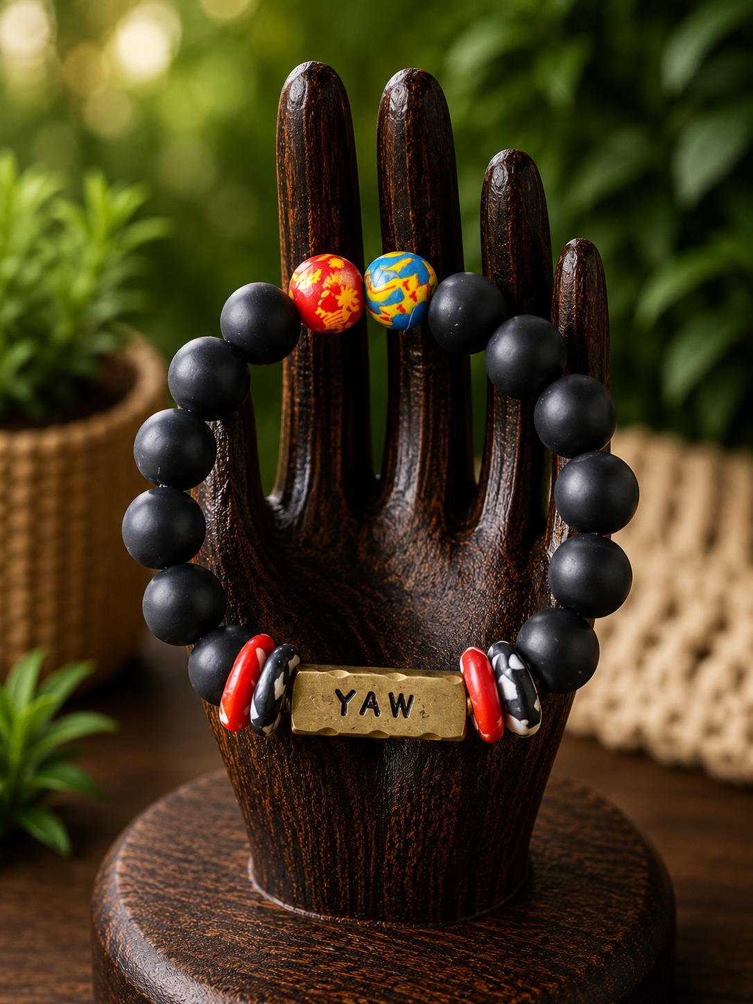 Men’s Ghanaian Day Name Beaded Bracelet