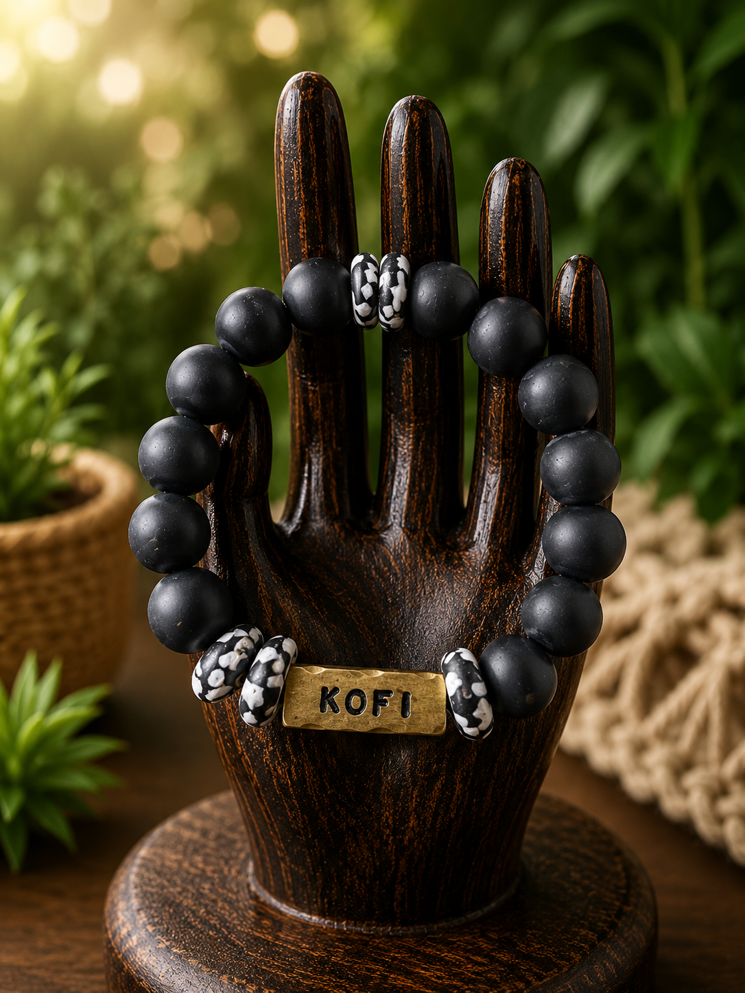 Men’s Ghanaian Day Name Beaded Bracelet