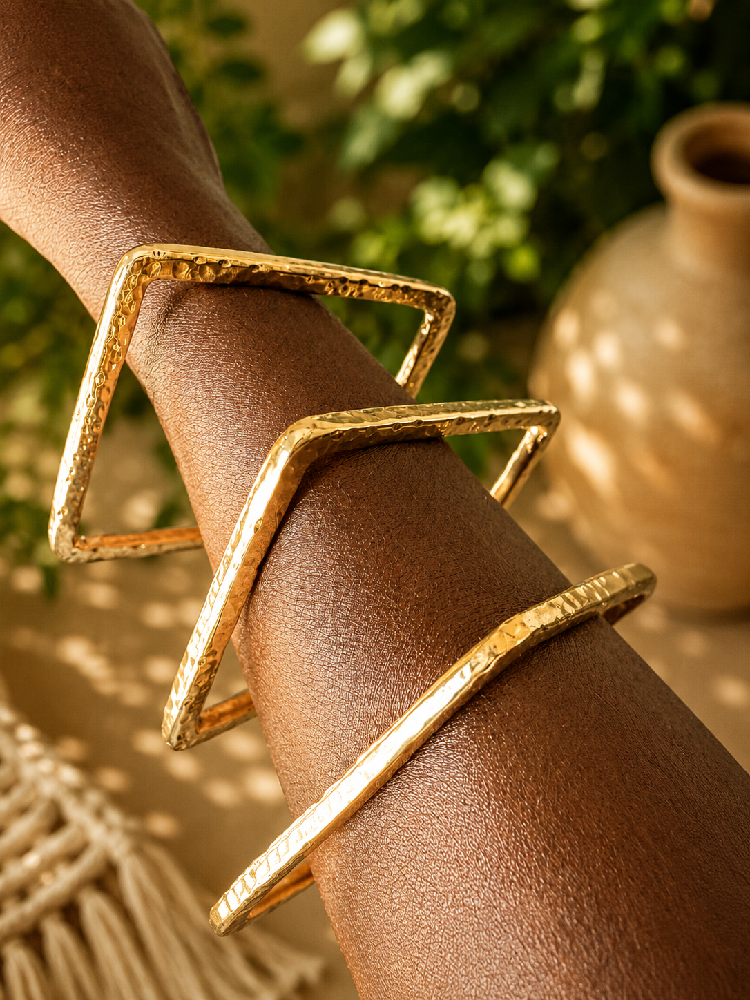 Square Brass Bracelet