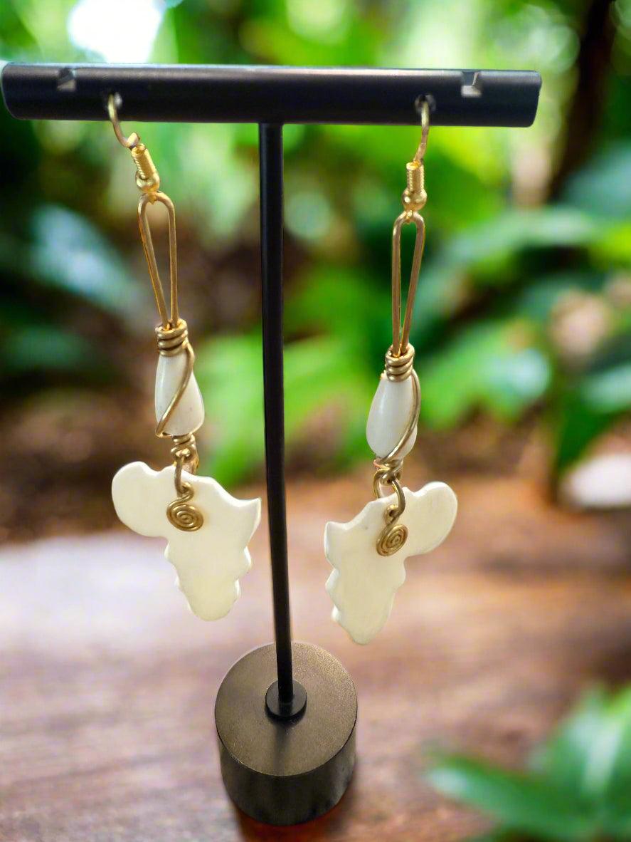 Bone & Brass Earrings – Carved in Culture Collection | Hoops, Geometric & Statement Styles - ONYX MODE