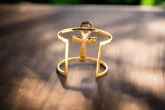 Brass Ankh Adjustable Bracelet – Symbol of Life - ONYX MODE