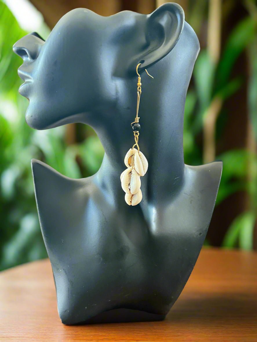 Cowrie Shell Earrings – Handmade African Jewelry - ONYX MODE