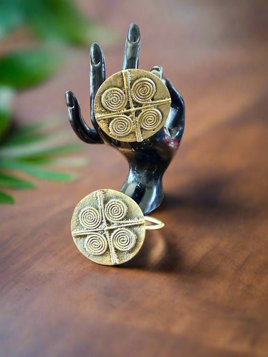Cultural Echoes – Handcrafted Brass Bracelet & Ring Sets - ONYX MODE