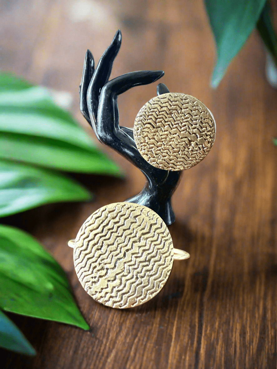 Cultural Echoes – Handcrafted Brass Bracelet & Ring Sets - ONYX MODE