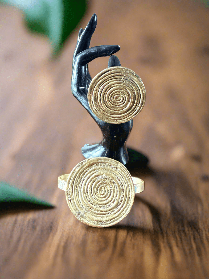 Cultural Echoes – Handcrafted Brass Bracelet & Ring Sets - ONYX MODE