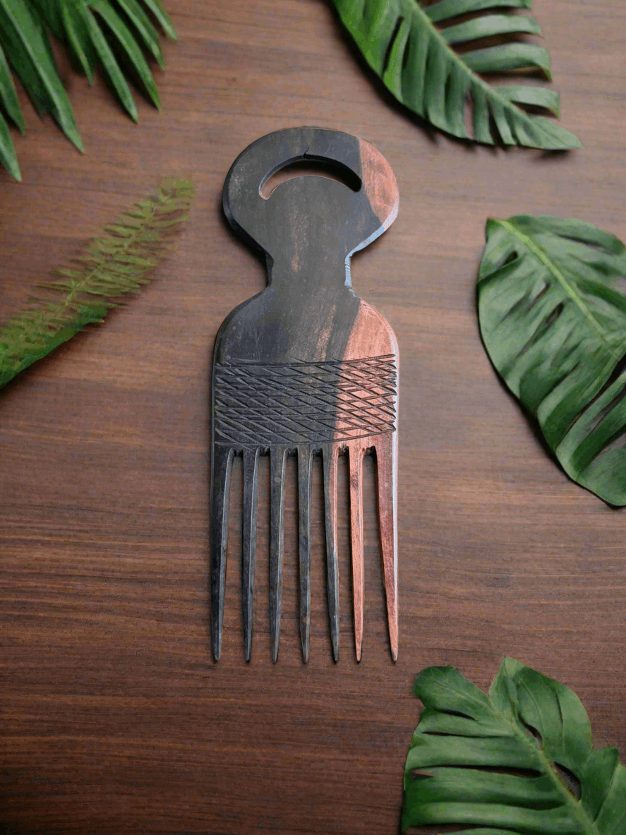 Ebony Wood Afro Comb Collection – Handcrafted in Ghana - ONYX MODE