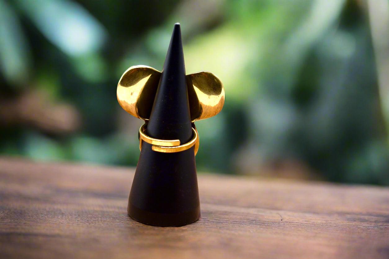 Elephant Brass Adjustable Ring – Strength & Wisdom - ONYX MODE