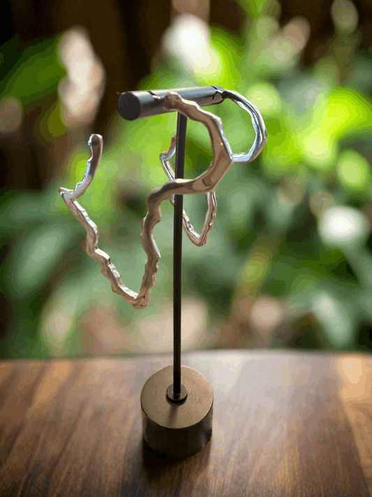 Motherland Hoops | African Map Hoop Earrings - Brass or Silver Casting - ONYX MODE