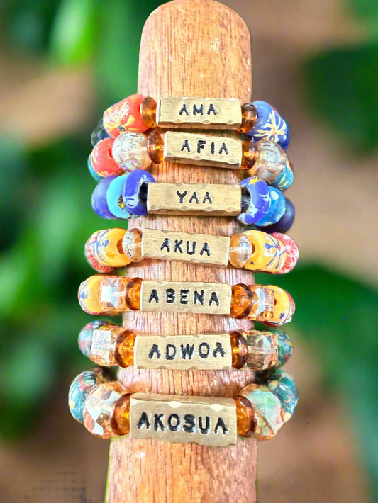 Queen’s Legacy – Ghanaian Day Women’s Name Bracelets - ONYX MODE