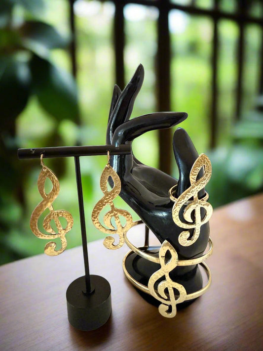 Treble Brass Harmony – 3 - Piece Musical Jewelry Set - ONYX MODE